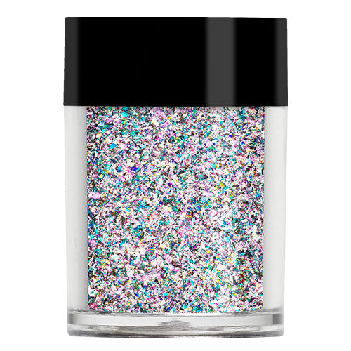 Pink Silver Metallic Iridescent Flakes