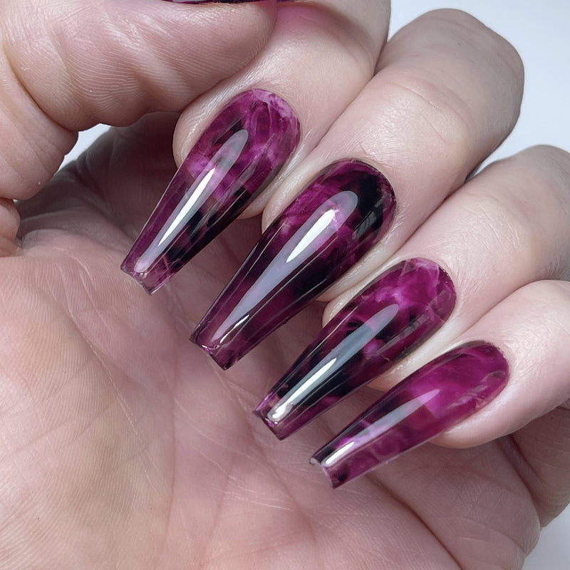 Purple Shimmer Stripe Overlay Nail Art Strips – Simply Inked